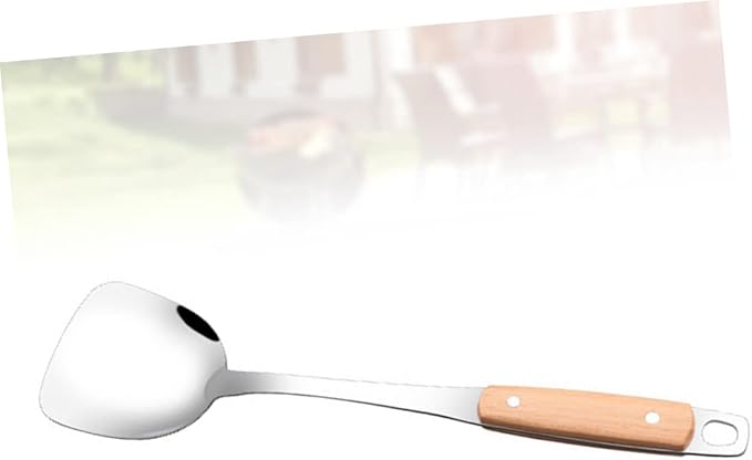 MAGICLULU Cooking Spatula Pancake Flipper Stainless Steel Turner Non-slip Wood Handle