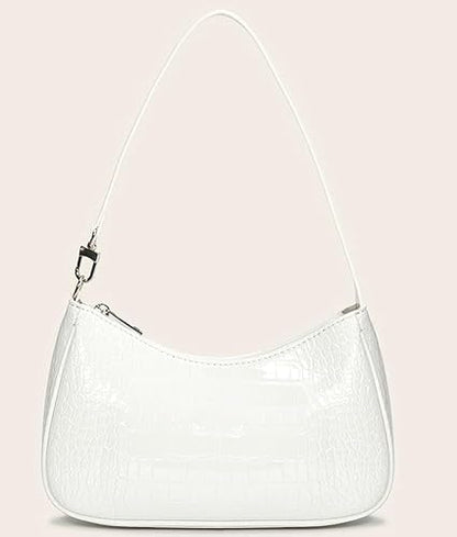 Solid Leather Clutch Bag Women's Casual Shoulder Bag Simple Hobo Handbag Satchel Style Handbag Purses For Women 2028