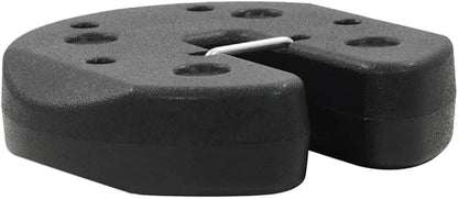 4 pcs Gazebo Weight Plates Black for Gazebos, Party Tents, Outdoor Parasols, Concrete Inside, Suitable for 1.2" Tube, Weight (Each) 7.2 lb, Dimensions 8.7" x 2"