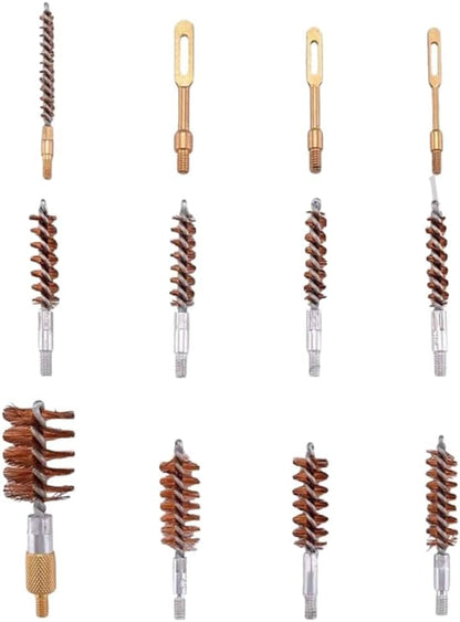 Gun Brush Cleaning Kit Gun Pipe Descaling Polishing Tool Copper Wire Brush Set Cal .17 .22 .28 .30 .243 .357 .40 .45 12GA (Missing 1.30 Slotted Tip)
