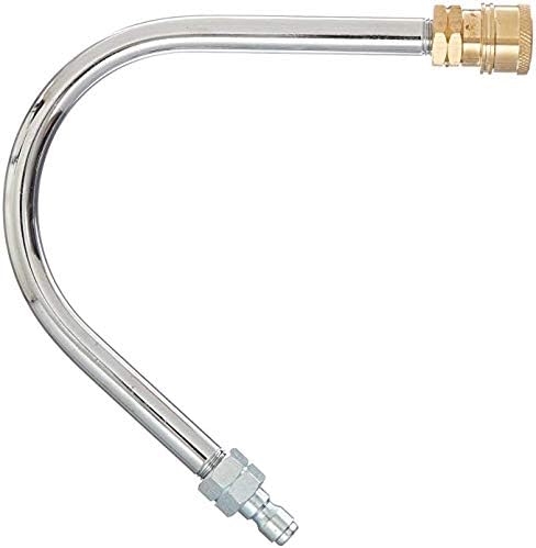 Gutter Cleaner Attachment for Pressure Washer, Coupled with 1/4" Brass Quick Coupler x 1/4" Plug, 4000 PSI