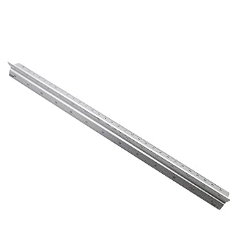 12 Inch Architect Scale Ruler, Aluminum Metric Triangular Scale Ruler for for Students, Architects, Engineers, Draftsman Silver
