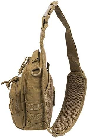 DEPARTED Sling Pack Military Rover for Fly Fishing Camping Hiking Trekking Bag for Men and Women (Tan)