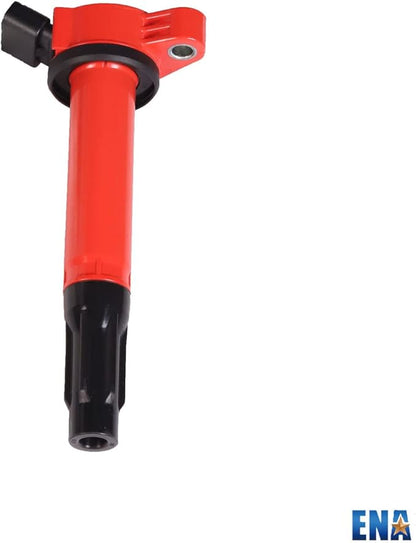 ENA Red Ignition Coil Pack Compatible with Lexus Toyota ES350 GS300 GS350 IS250 IS350 LS460 LX570 RC300 RC350 RX350 Highlander 4Runner Camry Sienna RAV4 Tundra Venza Avalon tC Replacement for UF487