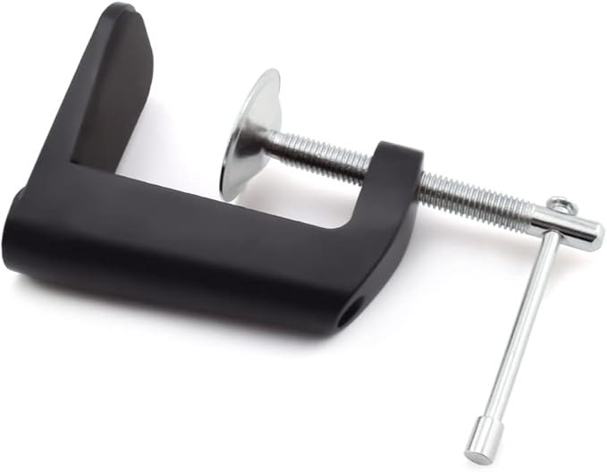 Heavy-duty Metal Table Mount Clamp C Shape Clip Bracket for Microphone Suspension Boom Scissor Arm Stand Holder with Adjustable Positioning Screw, Fits up to 2.16"5.5cm Desktop Thickness