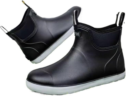 LFH Men's Waterproof Ankle Deck Boots, Green