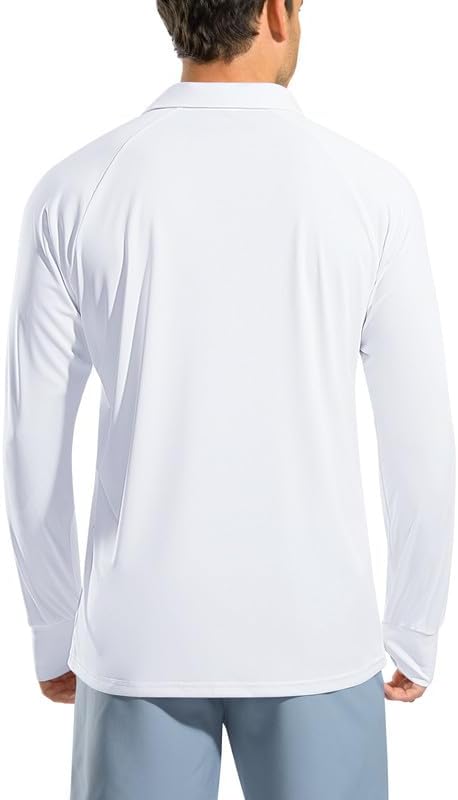 Gradual Men's Long Sleeve Golf Polo Shirt UPF 50+ Lightweight Sun Protection Cool SPF Hiking Shirts for Men