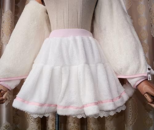 Lolitimes White Sweet Girls Womens Plush Skirt Pantskirt .