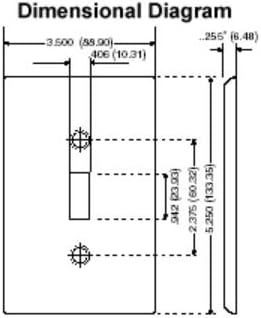 Leviton 88103 1-Gang Duplex Device Receptacle Wallplate, Oversized, Thermoset, Device Mount, White