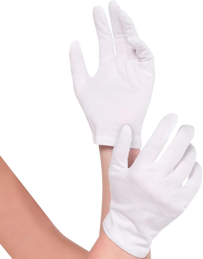 Amscan White Cotton Gloves -Classic Design, Soft  Comfortable Material Gloves, Ideal For Themed Parties  Costumes Accessory