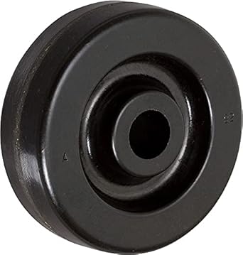 ICON Caster Wheels 6" x 2" PHN Heavy Duty Industrial Swivel Caster, Top Plate 4" x 4.5", Black, Non-Marking Phenolic Wheel, Load Capacity 1200 lbs. per Caster