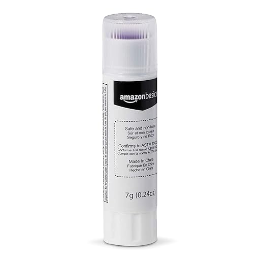 Basics Purple Washable School Glue Sticks, Dries Clear, 0.24-oz Stick, 30-Pack
