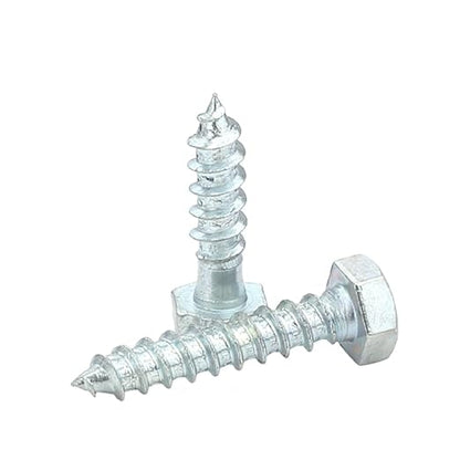 10 Pcs Iron Galvanized Outside Hexagon Self-Tapping Screws, for Machine Accessories or Fasteners Etc.M10x50mm
