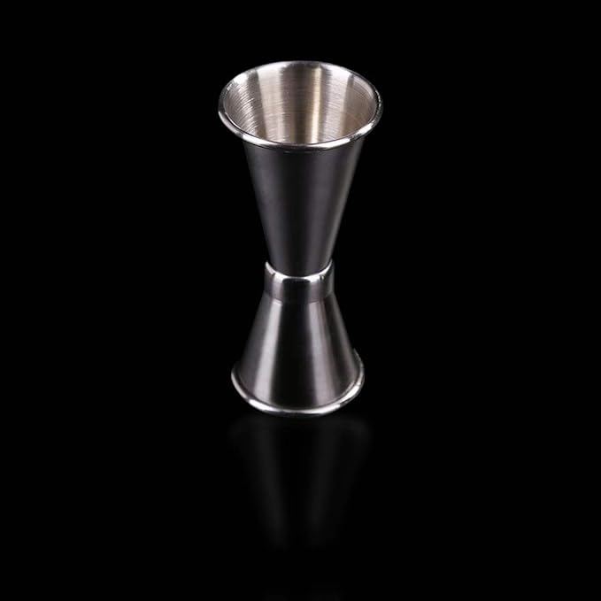 Double Jigger 0.5  1 oz 304 Stainless Steel with Recipe 15ml  30ml Measuring Cup Measure Liquor Quickly Accurately Cocktail Jigger Round Edge and Thin Waist for Comfort Holding