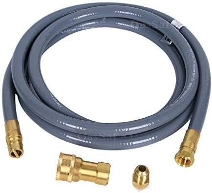 GasSaf 10 FT 12" ID Natural Gas Hose with Quick Connect Fitting, Natural Gas Conversion Kit for Gas Grill, Generator, Patio Heater and More - CSA Certified