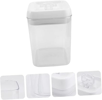 Luxshiny 1pc Transparent Plastic Snack Grain Storage Tank Sealed Can for Kitchen Food Organization Airtight Container for Cereals and Snacks