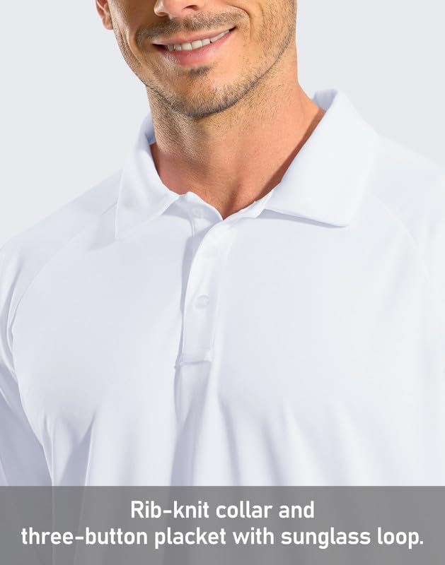 Gradual Men's Long Sleeve Golf Polo Shirt UPF 50+ Lightweight Sun Protection Cool SPF Hiking Shirts for Men