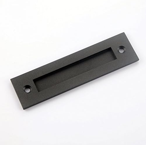 Shile 12 Inch Stainless Steel Rustic Barn Door Hardware Handle Set and Pull Wood Door Handles Oil Rubbed Black