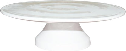 Porcelain Cake Stand for Wedding Chip-Resistant Pedestal Dessert Display with Dome Easy to Clean (10 Inch)