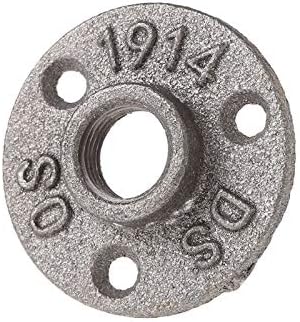 3/4" Malleable Threaded Floor Flange Iron Pipe Fittings Wall Mount Black SCRW-128513