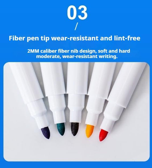 Fine tip Dry Erase Black Markers with Magnetic Cap and Eraser, Perfect for Dry Erase Boards and Whiteboards Pack of 8