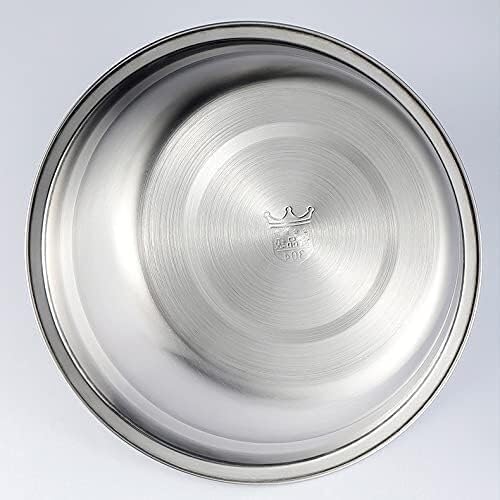 Household Stainless Steel Bowl 304 Small Large Kitchen Sink Circular Washbasin Soup Bowl Basin ened and Deepened Bowl