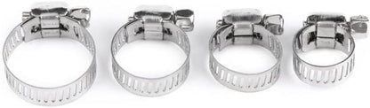 8pcs Adjustable Stainless Steel Screw Band Hose Clamps Fuel Pipe Worm Gear Clip,13mm,19mm