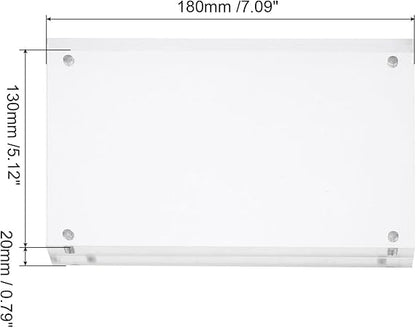 PATIKIL 5.1" x 7.1" x 0.8" Acrylic Picture Frame, Magnetic Photo Frames Display Double Sided for Family Home Office, Clear
