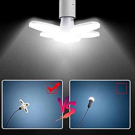 E27 LED Bulb Fan Blade Timing Lamp AC85-265V 28W Foldable Led Light Bulb Night Lights for Home Ceiling Light Lighting
