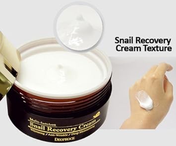 Deoproce Snail Recovery Cream Snail Mucus Effect, Korean Skin Care, Multi functional Face Snail Mucin Cream, Anti wrinkle, Deep moisturizing Korean Day Cream