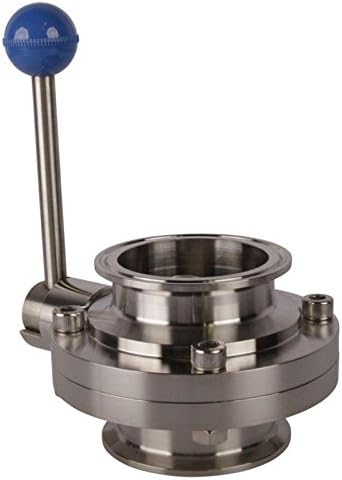 Butterfly Valve  Tri Clamp 2.5 inch Pull Handle - Stainless Steel SS304  EPDM - Glacier Tanks