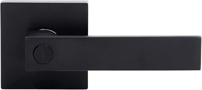 Door Lever Zinc Alloy Brass Sturdy Black Modern Look Indoor Door Handle for Passage Closet Corridor