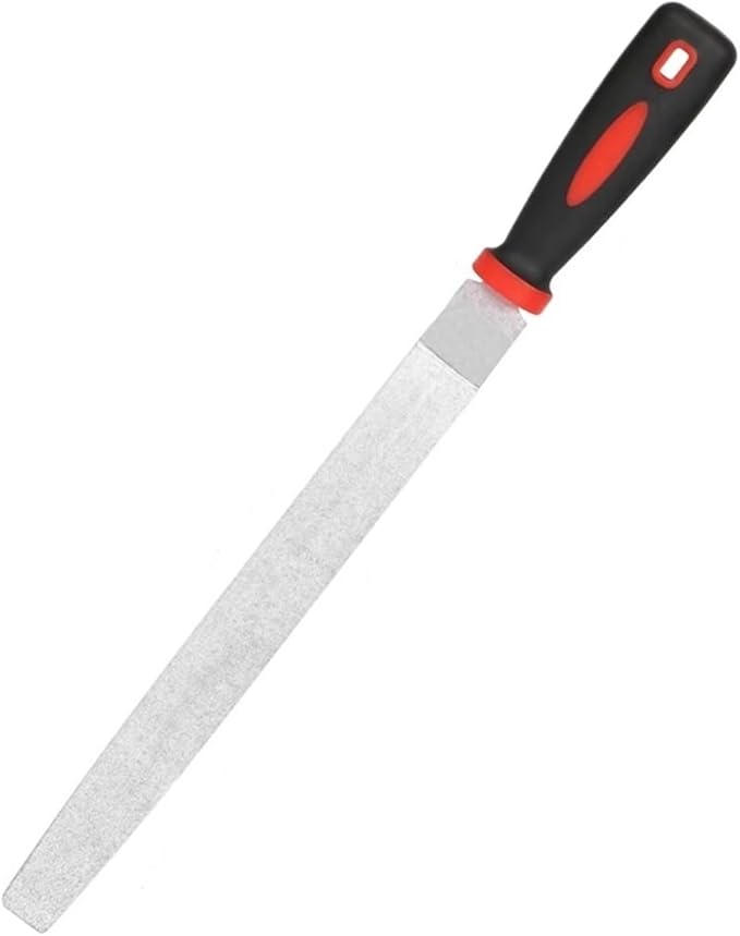 8 Inch Diamond Coated Round File Needle File with Non-Slip Rubber Handle for Metal Wood 120 Grit