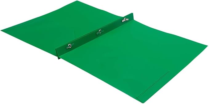 JAM PAPER Plastic Color POP Folders - 2 Pocket Durable Folders with Metal Prongs Fastener Clasps - Green - 6Pack