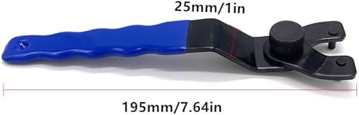 Adjustable Universal Pin Wrench, Carbon Steel, 195x25x3mm, 7.64x1.6x0.12in