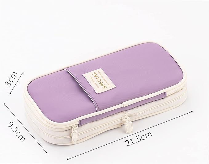 Colorful Large Storage Pencil Case Pen Bag with Zipper Big Capacity Pouch Organizer for Office Travel Holder Box