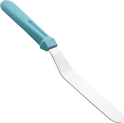 Utoolmart Bent Icing Spatula 6" Blades Stainless Steel Angled Offset Baking Cake Decorating Frosting Spatulas Knife Gifts for Christmas 1Pcs