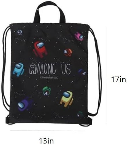 Among Us Drawstring Backpack Gym Sackpack Travel Bag Multi Purpose Bag (B)
