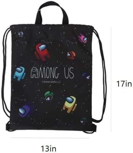 Among Us Drawstring Backpack Gym Sackpack Travel Bag Multi Purpose Bag (B)