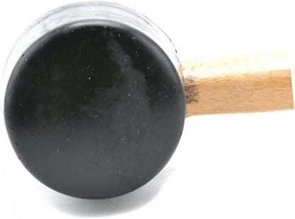 Gadpiparty 500g Black Double Headed Rubber Mallet Hammer for Woodworking and Glass Installation