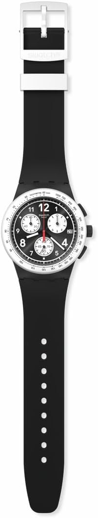 Swatch Chrono 42 Unisex Watch Dress Stainless Steel Black Automatic Waterproof Nothing Basic About Black