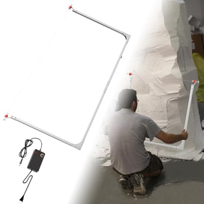 Adjustable 4FT Hot Wire Foam Cutter with Adjustable Multi-Heat Power Supply, Foam Wire Cutter with Extra Cutting Blades, For Styrofoam/EIFS/XPS/EPS