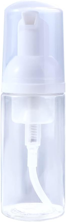 Plastic Foam Pump Bottle, 30/40/50/60ml Portable Travel Foaming Dispenser Mini Cosmetic Dispenser Shampoo Cleanser Empty Refillable Bottle(50ml), AM15SD09XKOUS