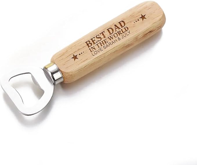 Custom Wood Engraved Opener, Custom TextLogo, Engraved Corkscrew and Personalized Bottle Opener, GroomsmenBirthdayBachelor Party Bottle Opener Gifts