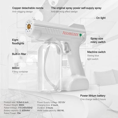 Automatic Sanitizer Fogger Smoke Machine Spray Gun Use Anywhere Capacity: 800 ML