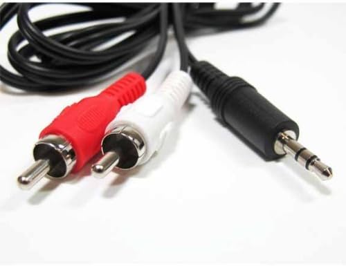 3.5 MM Stereo Male to Two RCA Male Cable 25 ft - 22 AWG