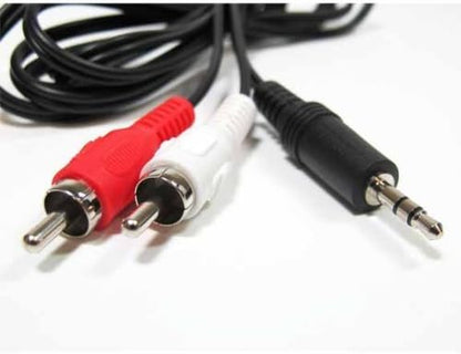 3.5 MM Stereo Male to Two RCA Male Cable 25 ft - 22 AWG