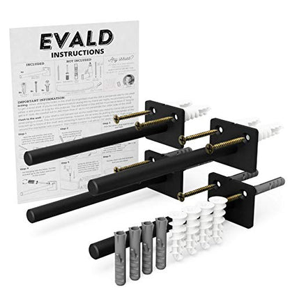 EVALD Floating Shelf Bracket | 6-inch Invisible Supports with Anchors & Screws