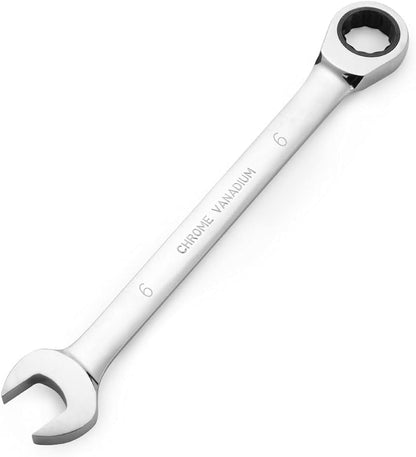 6mm Metric Ratchet Wrench,Box End Head 72-Tooth Ratcheting Combination Wrench Spanner