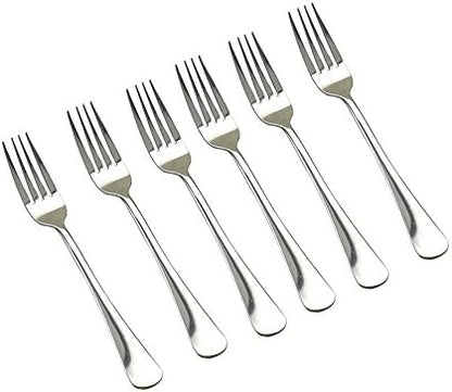 Set of 6 Stainless Steel Dinner Forks